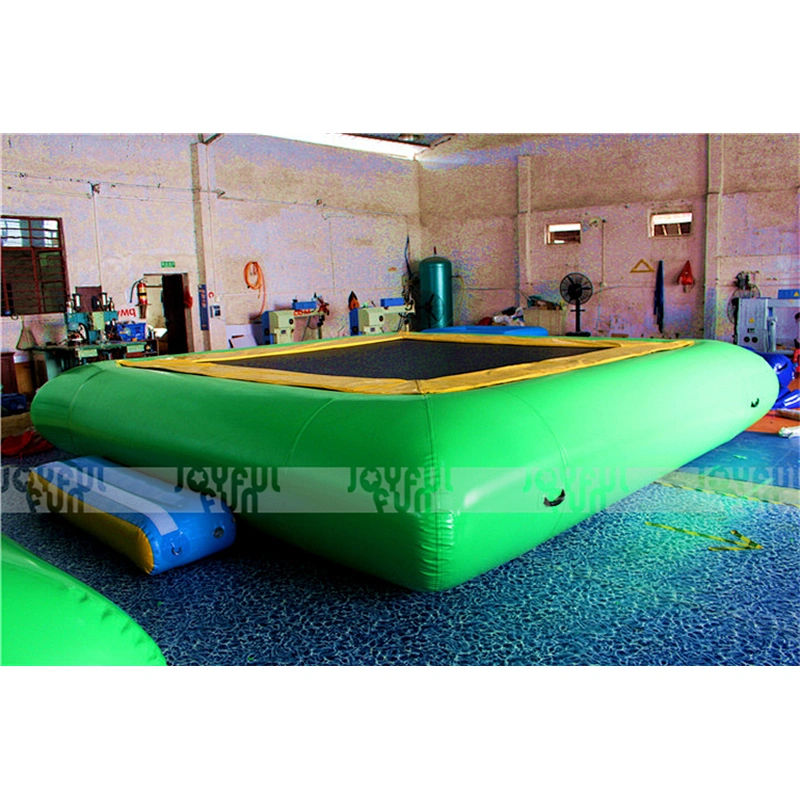 Customized rectangular inflatable  water trampoline for sale
