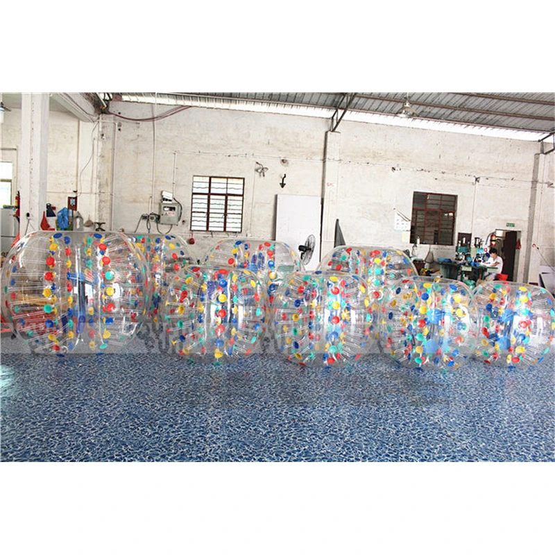 High quality inflatable bumper colorful suckers clear PVC bubble ball