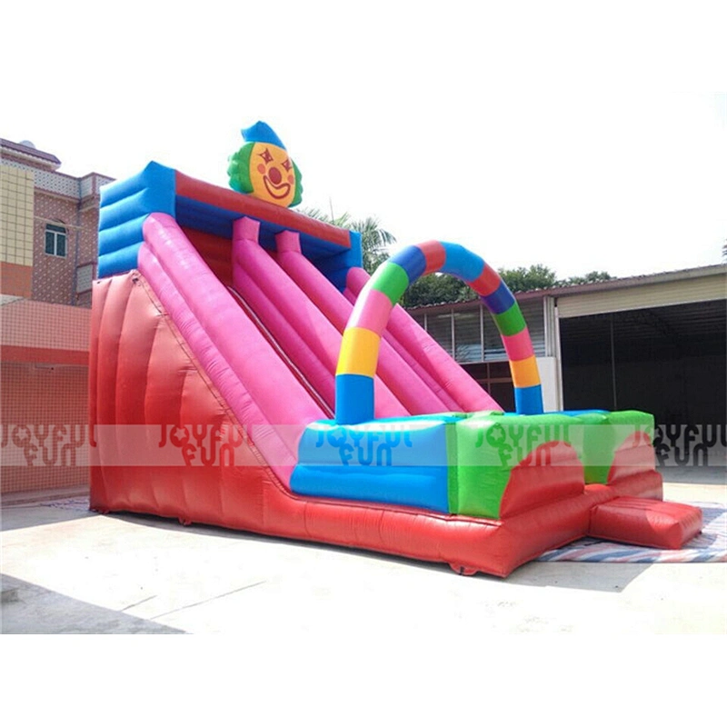 China low price high quality funny game inflatable slide clown dry slide inflatable jumping game for sale