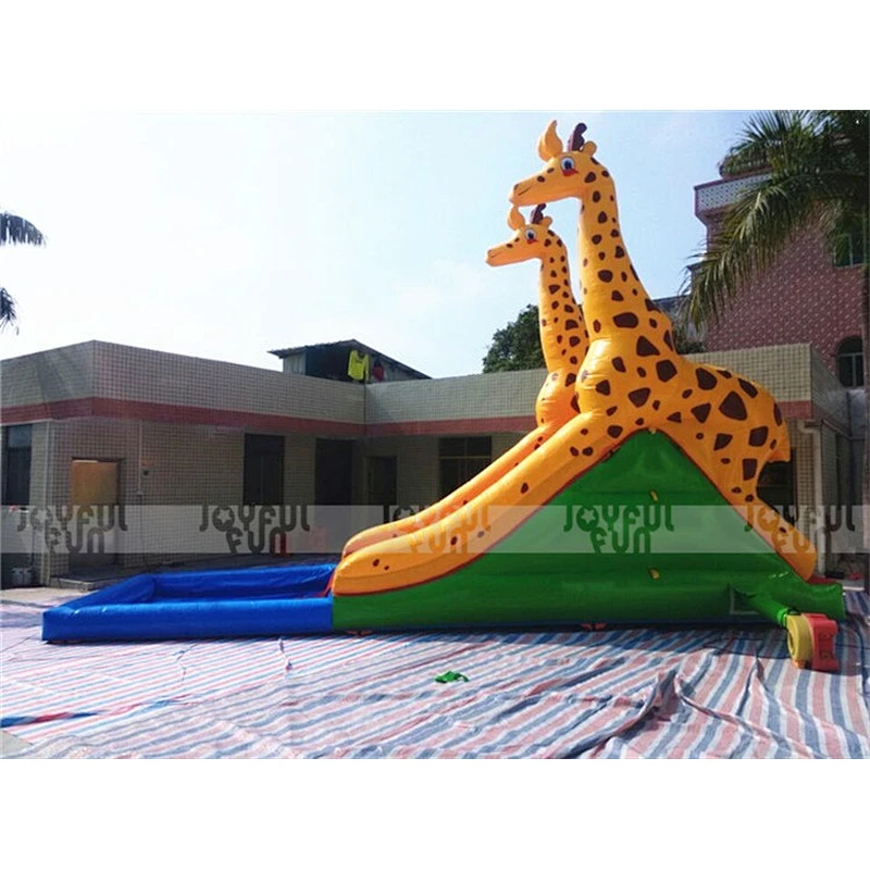 Wholesale Inflatable Giraffe Wet Slides For Rentals