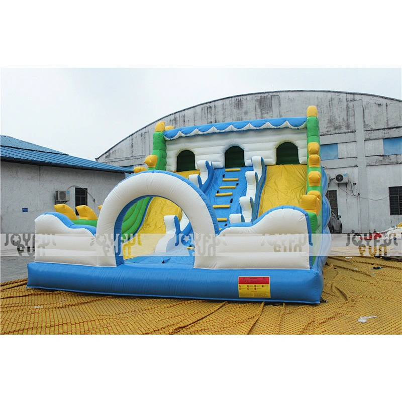 New design inflatable double line slide inflatable colorful dry slide inflatable bouncy slide for kids