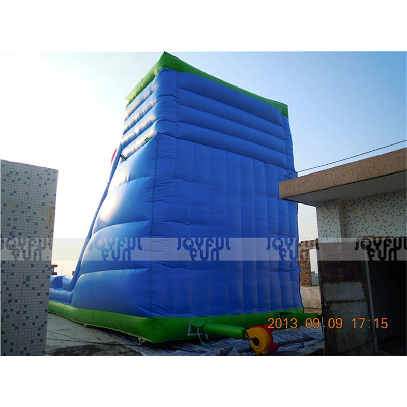 Commercial inflatable water slide with small pool, extreme water slide drop kick, inflatable bouncy slide for landing