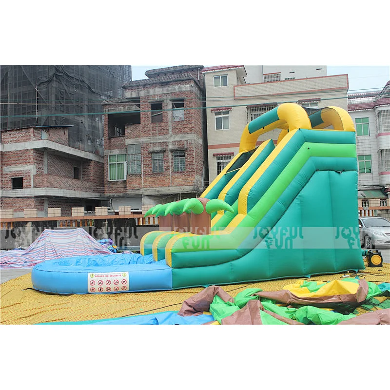 High Quality Amusement Park Tropical Inflatable Water Slide with Pool Cleaner