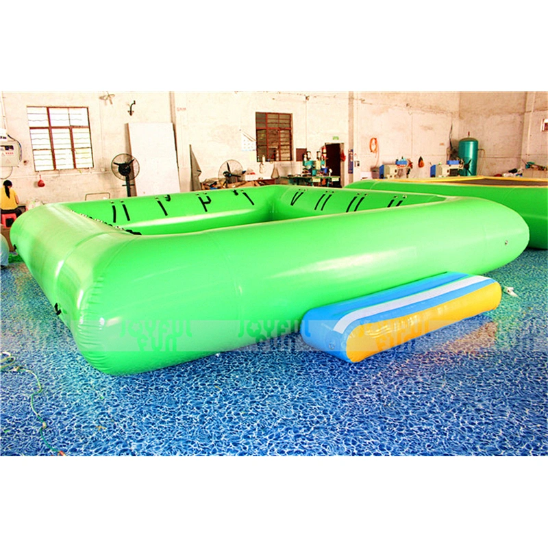 Customized rectangular inflatable  water trampoline for sale