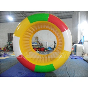 Funny plastic inflatable jumbo floating water pool ball / walk on water pvc bubble roller