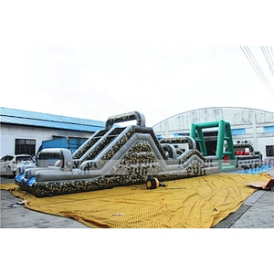 China professional factory high quality inflatable crazy camouflage obstacle course for challenge