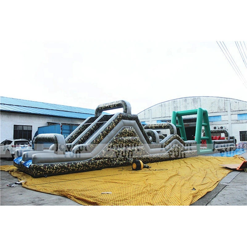 China professional factory high quality inflatable crazy camouflage obstacle course for challenge