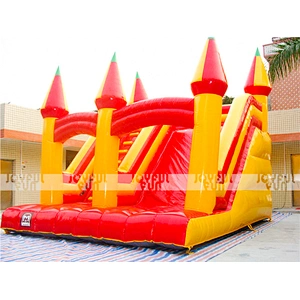 Commercial top quality inflatable dry slide bouncer game inflatable jumping game and toy for sale