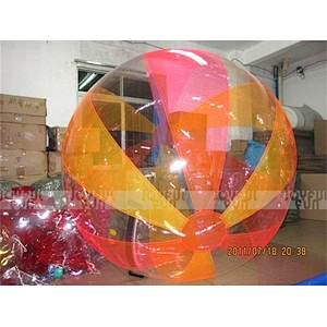 Colorful Bar by custom pattern inflatable water walking ball with big flower pateern color bar for sale