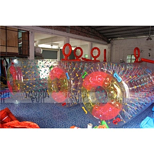 Professional China factory inflatable water roller funny game inflatable wheel toy for kids or adults