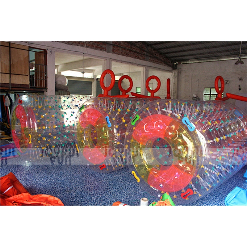 Professional China factory inflatable water roller funny game inflatable wheel toy for kids or adults