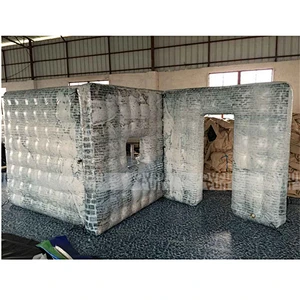 sewing old style wall obstacle with door window inflatable bunker for exciting war game