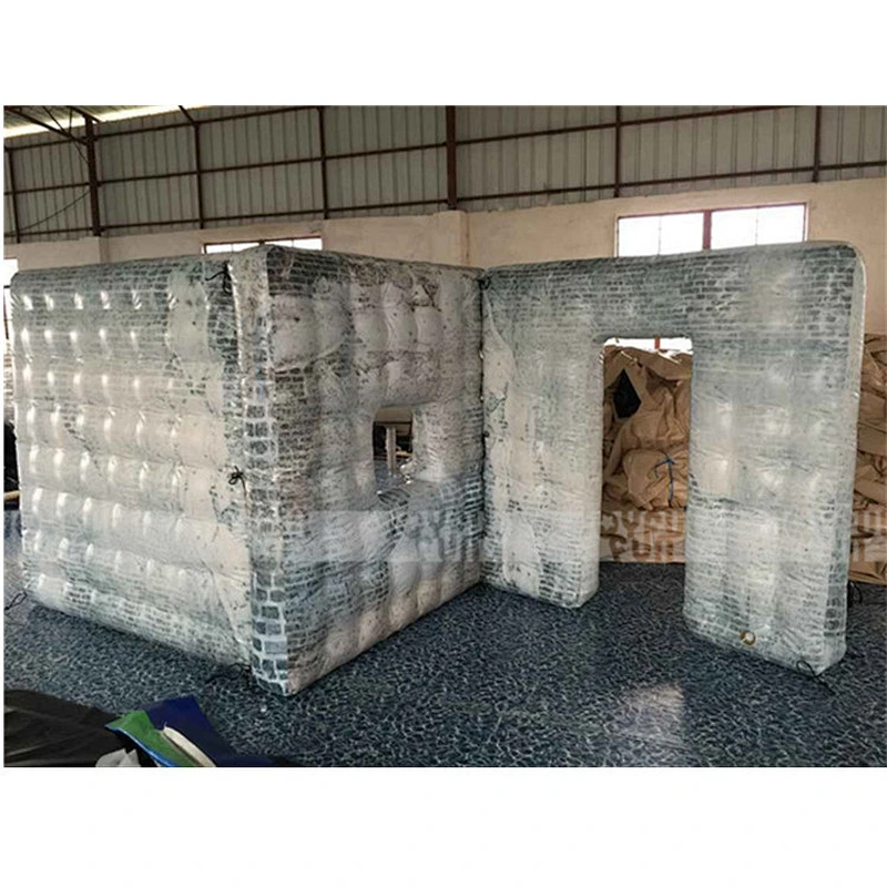 sewing old style wall obstacle with door window inflatable bunker for exciting war game