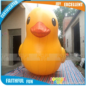 Chinese supplier inflatable advertising big yellow rubber duck of stuffed animal