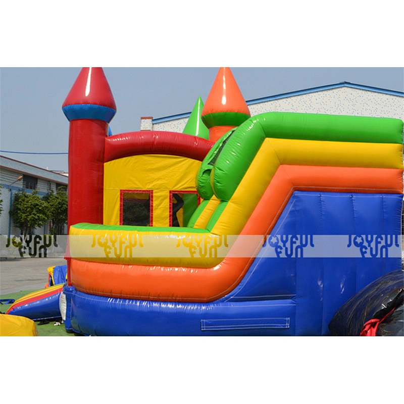 Customized color good quality inflatable bouncer combo inflatable bounce castle with pool outdoor kids combo with slide