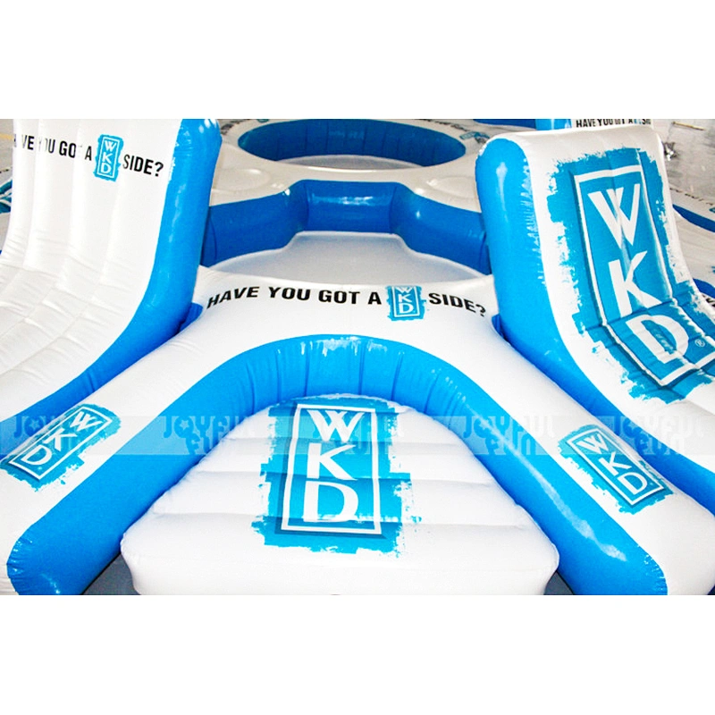 China Professional Supplier High quality  PVC  Inflatable Floating Water Island Climbing Tower Slide