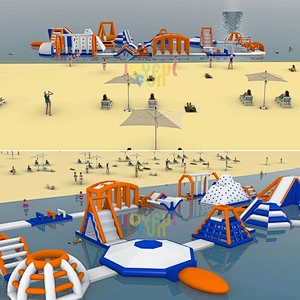 Joyful Fun 2021 Customized Adventure Park Big Outdoor Inflatable Floating Water Park