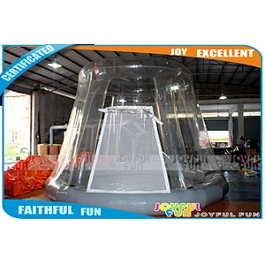 Clear home gym inflatable tent with basketball hoop for children