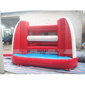 Chinese factory price Small Inflatable boxing table house with fence frame Inflatable indoor boxing sport game used in park