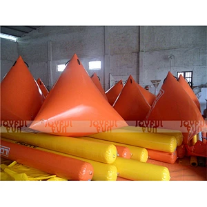 Cheap inflatable paintball air field triangle obstacle inflatable funny game for kids and adults
