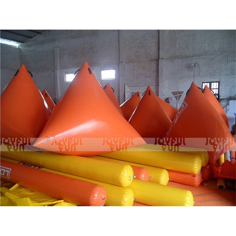 Cheap inflatable paintball air field triangle obstacle inflatable funny game for kids and adults