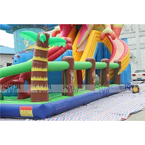 Customized Chameleon Slide Inflatable Children's Colorful  Playground