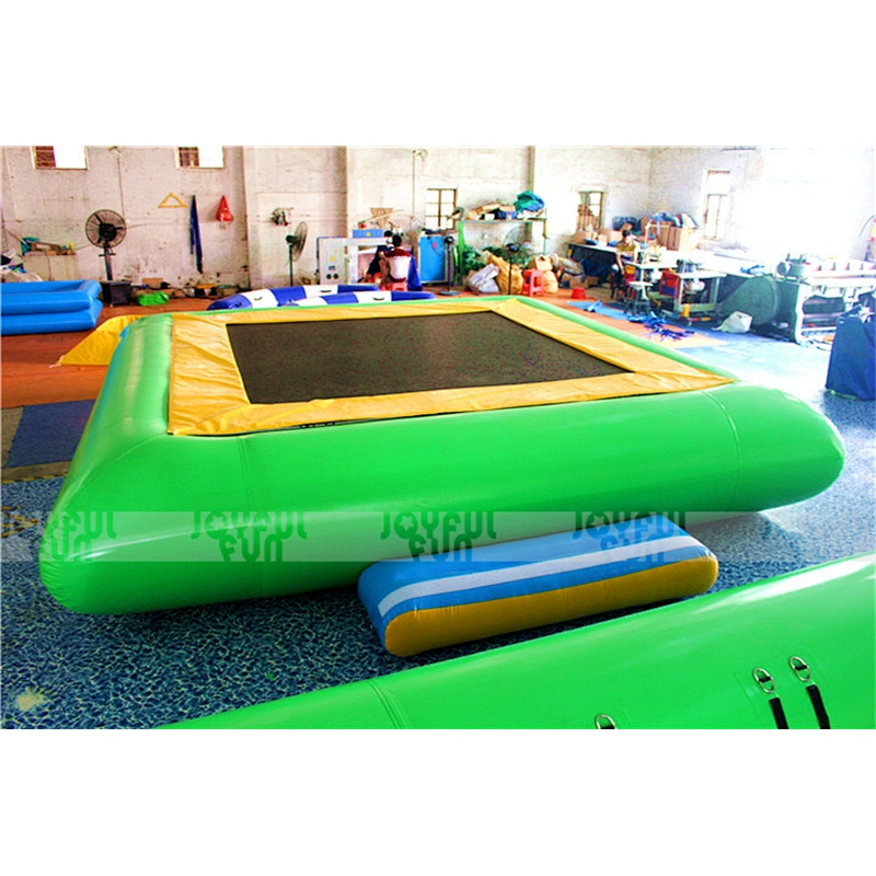 Customized rectangular inflatable  water trampoline for sale