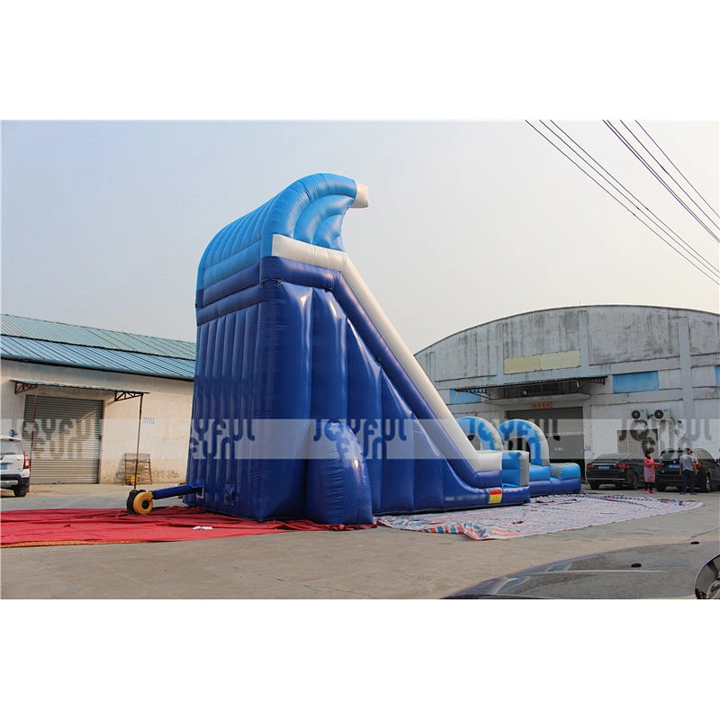 The most popular commercial grade inflatable wave water slide inflatable jumping model for sale