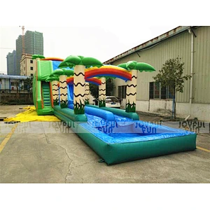 New Design Summer Beach Theme Inflatable Slide With Pool