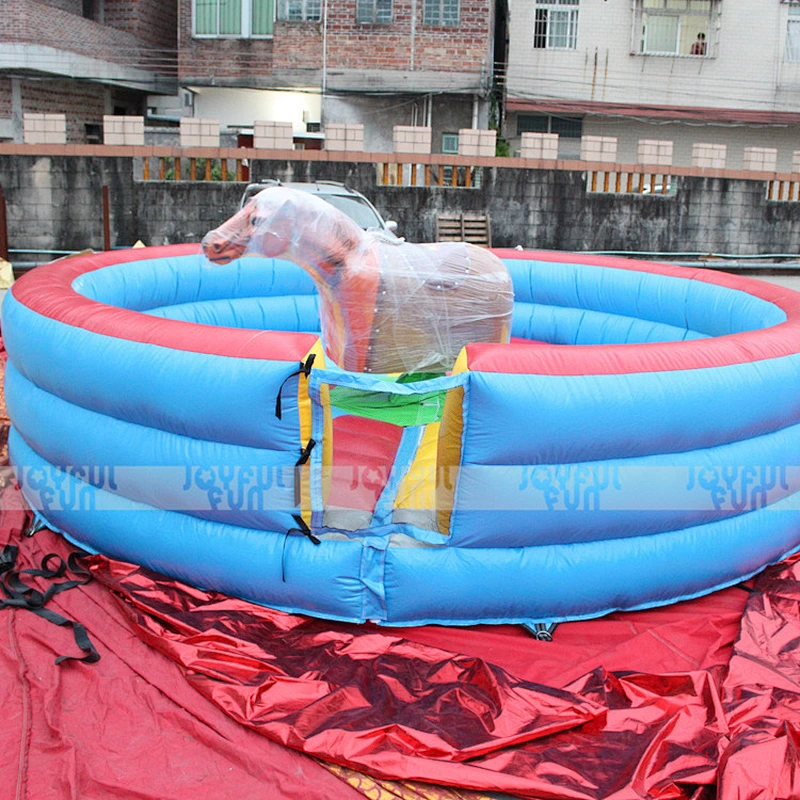High quality Adults inflatable horse rodeo rides machine outdoor playground kids amusement park inflatable bull rodeo machine