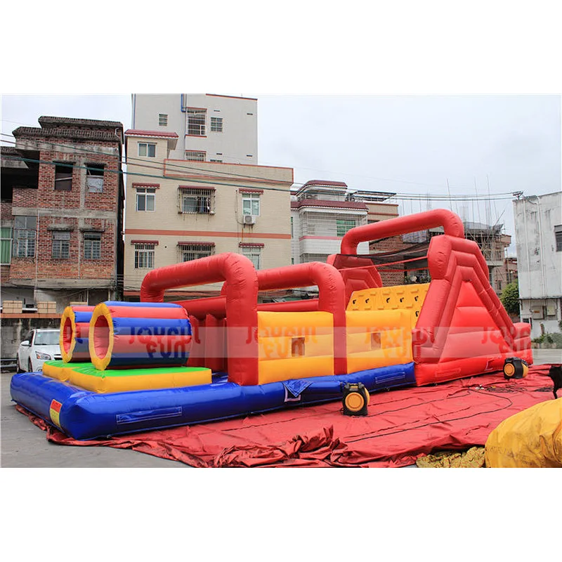 Hot sale outdoor commercial factory price inflatable obstacle course inflatable jumping bouncer game for sale