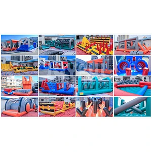 The biggest U turn adult inflatable obstacle cours inflatable obstacle course for sale