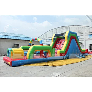 Hot sale commercial factory price inflatable obstacle course for sale inflatable adult kids course