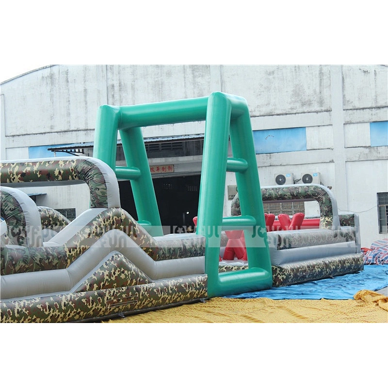 China professional factory high quality inflatable crazy camouflage obstacle course for challenge