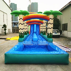 Indoor Playground Equipment Giant Customized Outdoor Commercial Inflatable Water Slide with Pool in Water Park
