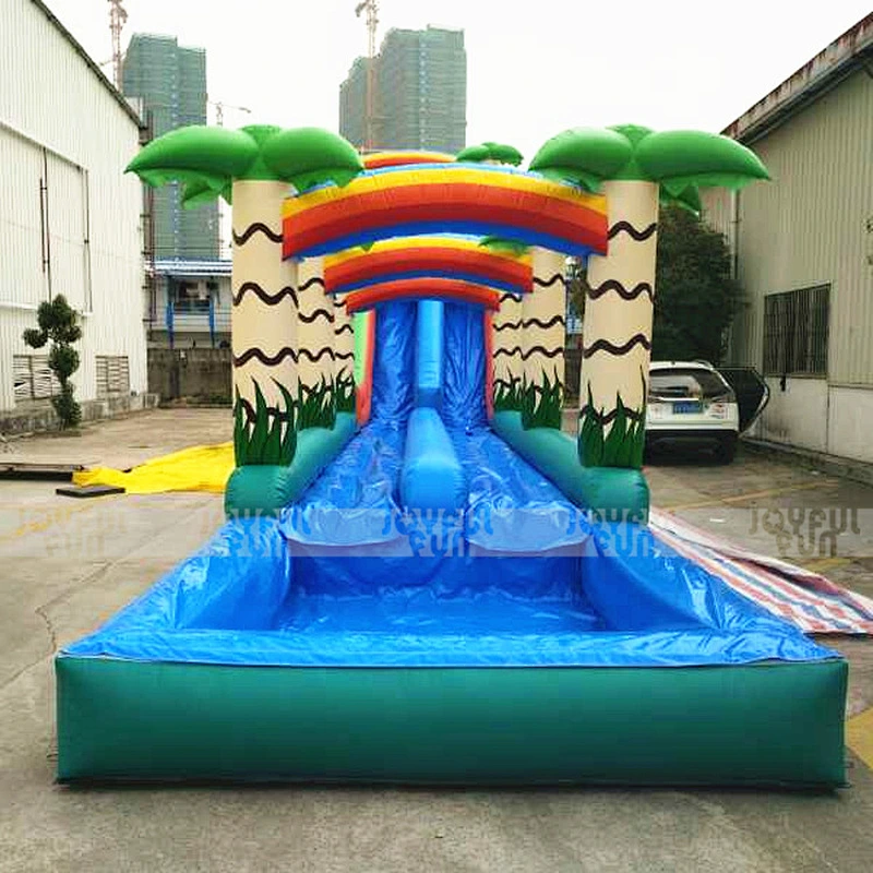 Indoor Playground Equipment Giant Customized Outdoor Commercial Inflatable Water Slide with Pool in Water Park