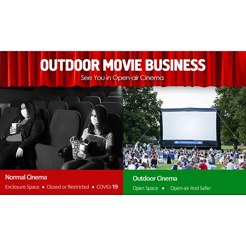 2021 Hot sale high quality commercial cheap outdoor inflatable projector screen