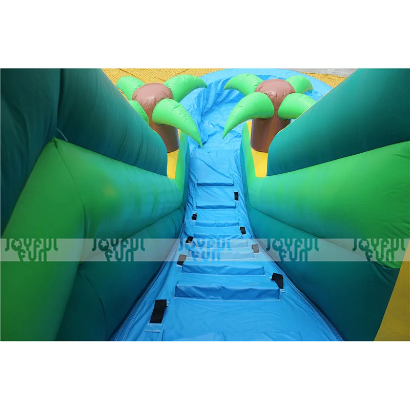 High Quality Amusement Park Tropical Inflatable Water Slide with Pool Cleaner