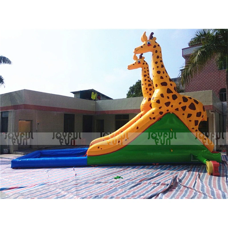 Wholesale China Supplier Giraffe Theme Inflatable Water Slide with Pool and for Sale