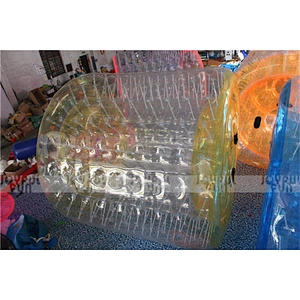 China manufacturer produced inflatable water walking roller inflatable wheel game for events