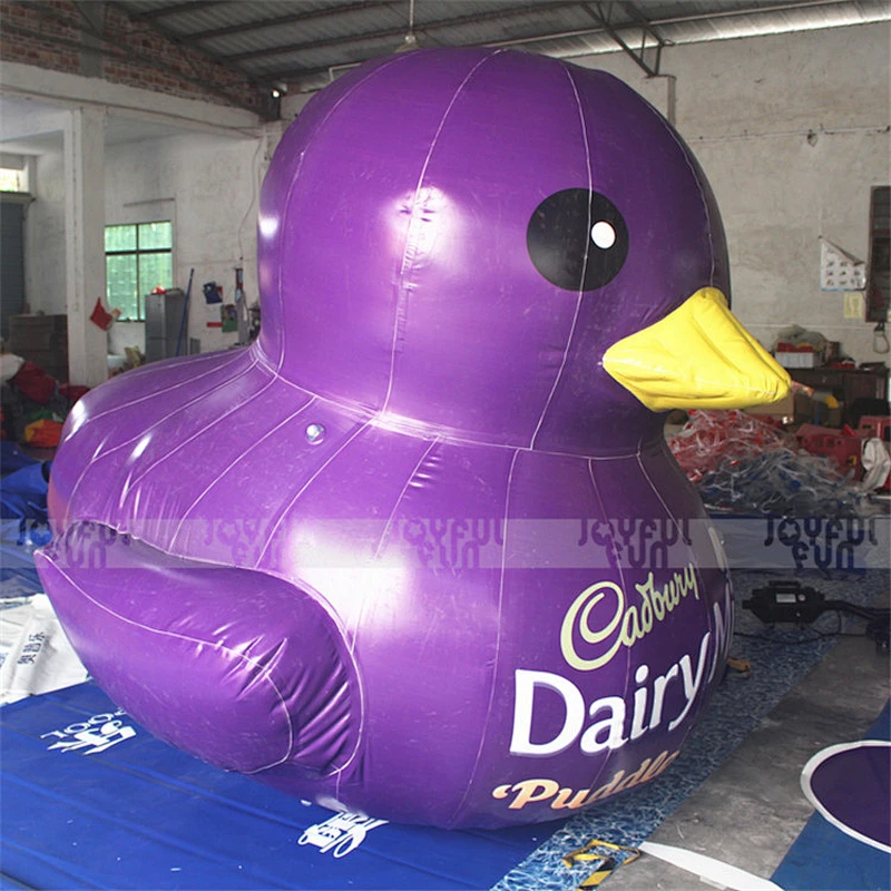 2017 welding giant inflatable tire advertising cartoon of purple duck