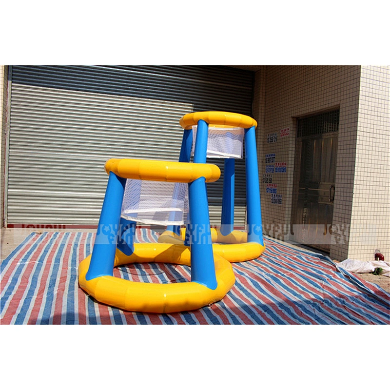 Durable inflatable floating water basketball shoot hoop stand sport game for amusement park