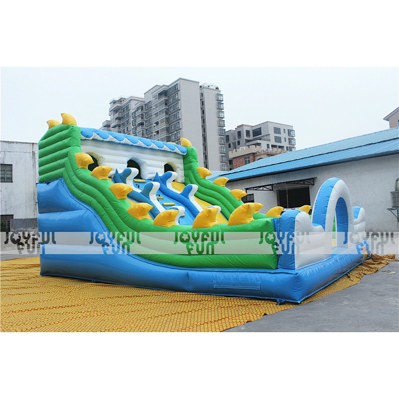 New design inflatable double line slide inflatable colorful dry slide inflatable bouncy slide for kids