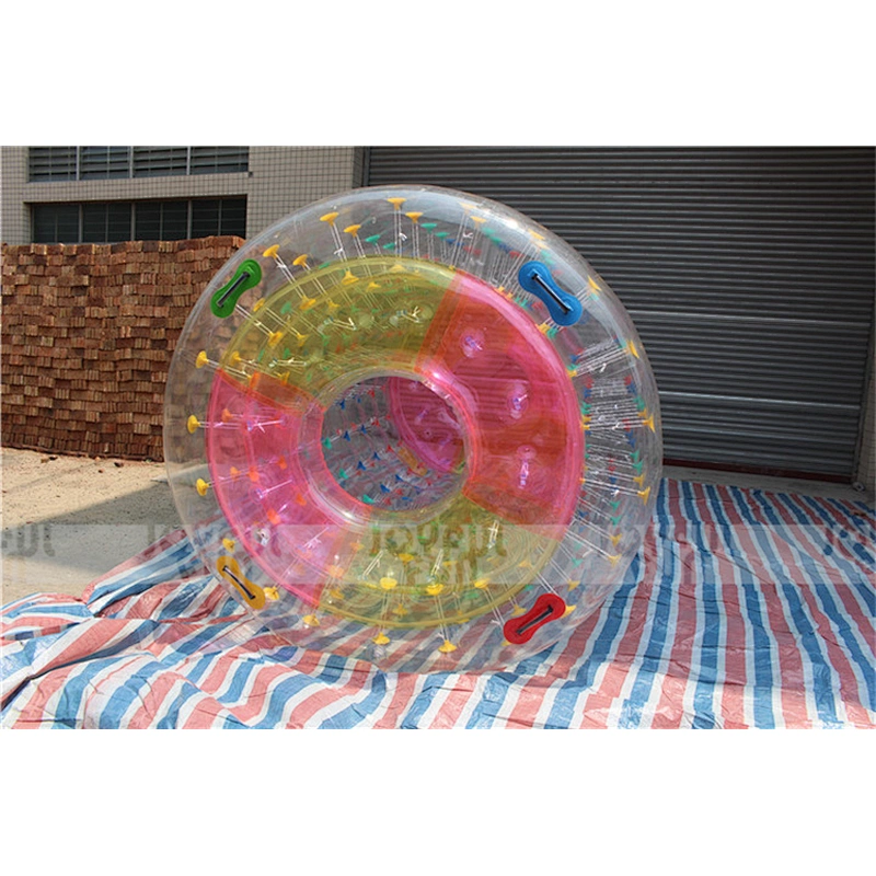 Professional China factory inflatable water roller funny game inflatable wheel toy for kids or adults