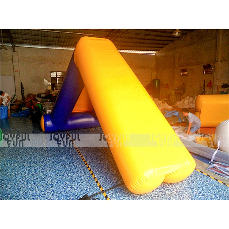 Custom summer water games inflatable floating tube slides