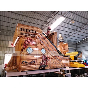 China factory classic Pirate Ship inflatable slide playground inflatable jumping game for sale