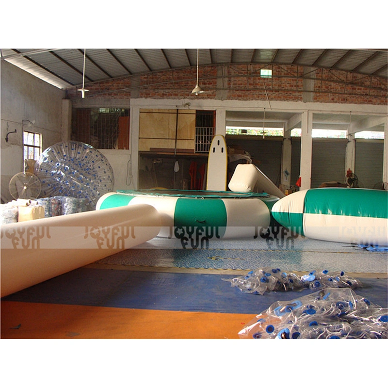 Top grade quality factory price inflatable floating trampoline water game inflatable jumping toy for sale