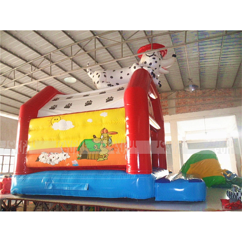 White Spot Dog Inflatables Bounce Houses Inflatable Bouncers Inflatable Slides for Sale