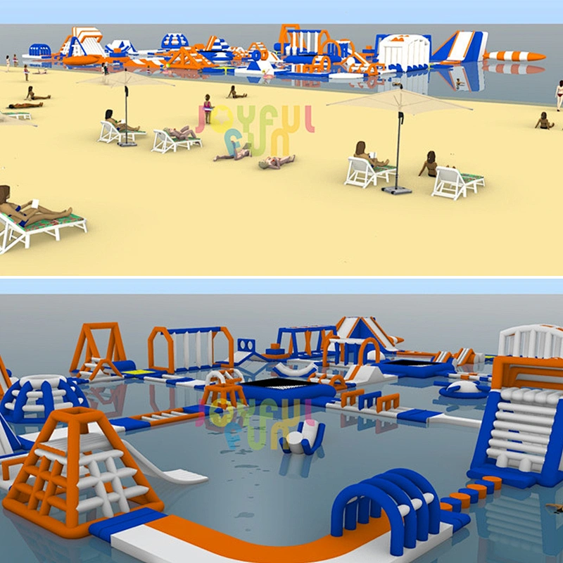 Joyful Fun Manufacturing Outdoor Big Inflatable Floating Water Park for Kids and Adults