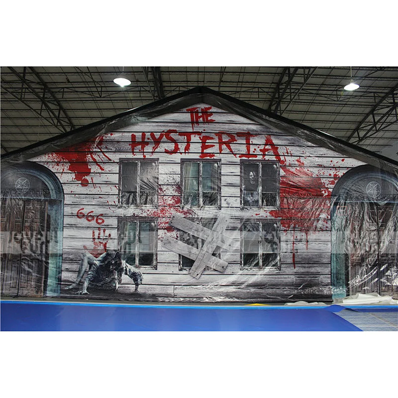 Exciting airtight halloween horror inflatable maze house for sale